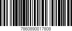 Código de barras (EAN, GTIN, SKU, ISBN): '7860890017808'