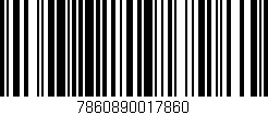 Código de barras (EAN, GTIN, SKU, ISBN): '7860890017860'