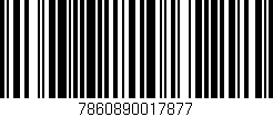 Código de barras (EAN, GTIN, SKU, ISBN): '7860890017877'