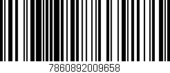 Código de barras (EAN, GTIN, SKU, ISBN): '7860892009658'