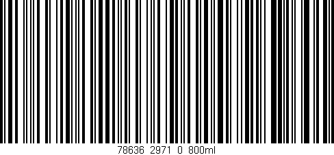 Código de barras (EAN, GTIN, SKU, ISBN): '78636_2971_0_800ml'