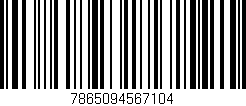 Código de barras (EAN, GTIN, SKU, ISBN): '7865094567104'