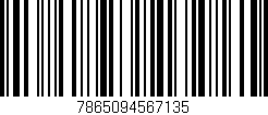 Código de barras (EAN, GTIN, SKU, ISBN): '7865094567135'