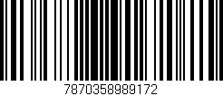 Código de barras (EAN, GTIN, SKU, ISBN): '7870358989172'