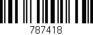 Código de barras (EAN, GTIN, SKU, ISBN): '787418'