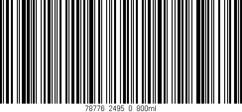 Código de barras (EAN, GTIN, SKU, ISBN): '78776_2495_0_800ml'