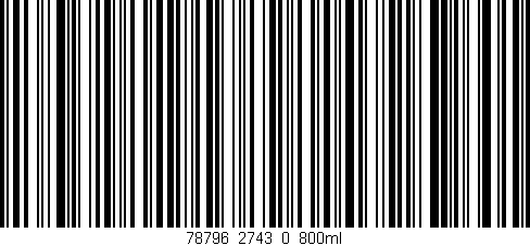 Código de barras (EAN, GTIN, SKU, ISBN): '78796_2743_0_800ml'