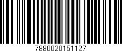 Código de barras (EAN, GTIN, SKU, ISBN): '7880020151127'