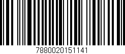 Código de barras (EAN, GTIN, SKU, ISBN): '7880020151141'