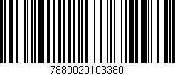 Código de barras (EAN, GTIN, SKU, ISBN): '7880020163380'