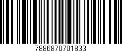 Código de barras (EAN, GTIN, SKU, ISBN): '7886870701833'