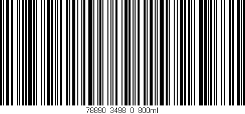 Código de barras (EAN, GTIN, SKU, ISBN): '78890_3498_0_800ml'