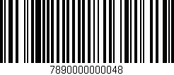 Código de barras (EAN, GTIN, SKU, ISBN): '7890000000048'