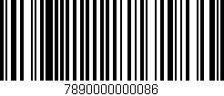Código de barras (EAN, GTIN, SKU, ISBN): '7890000000086'