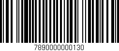 Código de barras (EAN, GTIN, SKU, ISBN): '7890000000130'