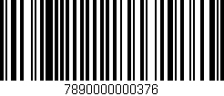 Código de barras (EAN, GTIN, SKU, ISBN): '7890000000376'