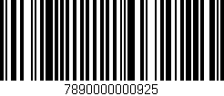 Código de barras (EAN, GTIN, SKU, ISBN): '7890000000925'