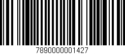Código de barras (EAN, GTIN, SKU, ISBN): '7890000001427'
