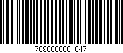 Código de barras (EAN, GTIN, SKU, ISBN): '7890000001847'