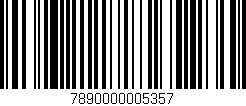 Código de barras (EAN, GTIN, SKU, ISBN): '7890000005357'