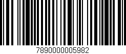Código de barras (EAN, GTIN, SKU, ISBN): '7890000005982'
