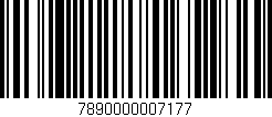Código de barras (EAN, GTIN, SKU, ISBN): '7890000007177'