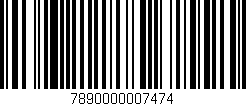 Código de barras (EAN, GTIN, SKU, ISBN): '7890000007474'