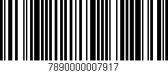 Código de barras (EAN, GTIN, SKU, ISBN): '7890000007917'