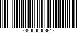 Código de barras (EAN, GTIN, SKU, ISBN): '7890000008617'