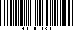 Código de barras (EAN, GTIN, SKU, ISBN): '7890000008631'