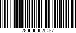 Código de barras (EAN, GTIN, SKU, ISBN): '7890000020497'