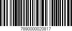 Código de barras (EAN, GTIN, SKU, ISBN): '7890000020817'