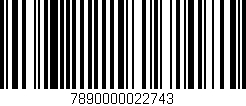 Código de barras (EAN, GTIN, SKU, ISBN): '7890000022743'
