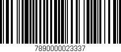 Código de barras (EAN, GTIN, SKU, ISBN): '7890000023337'