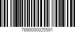 Código de barras (EAN, GTIN, SKU, ISBN): '7890000025591'