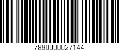 Código de barras (EAN, GTIN, SKU, ISBN): '7890000027144'