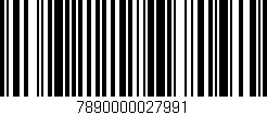 Código de barras (EAN, GTIN, SKU, ISBN): '7890000027991'