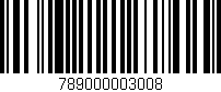 Código de barras (EAN, GTIN, SKU, ISBN): '789000003008'