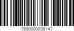 Código de barras (EAN, GTIN, SKU, ISBN): '7890000039147'