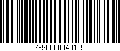 Código de barras (EAN, GTIN, SKU, ISBN): '7890000040105'