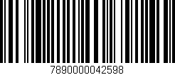 Código de barras (EAN, GTIN, SKU, ISBN): '7890000042598'