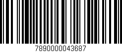 Código de barras (EAN, GTIN, SKU, ISBN): '7890000043687'