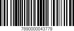 Código de barras (EAN, GTIN, SKU, ISBN): '7890000043779'