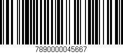 Código de barras (EAN, GTIN, SKU, ISBN): '7890000045667'