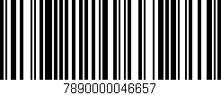Código de barras (EAN, GTIN, SKU, ISBN): '7890000046657'