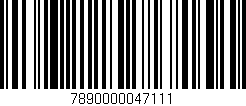 Código de barras (EAN, GTIN, SKU, ISBN): '7890000047111'