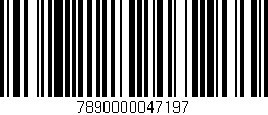 Código de barras (EAN, GTIN, SKU, ISBN): '7890000047197'