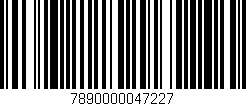 Código de barras (EAN, GTIN, SKU, ISBN): '7890000047227'