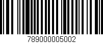 Código de barras (EAN, GTIN, SKU, ISBN): '789000005002'
