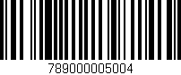 Código de barras (EAN, GTIN, SKU, ISBN): '789000005004'